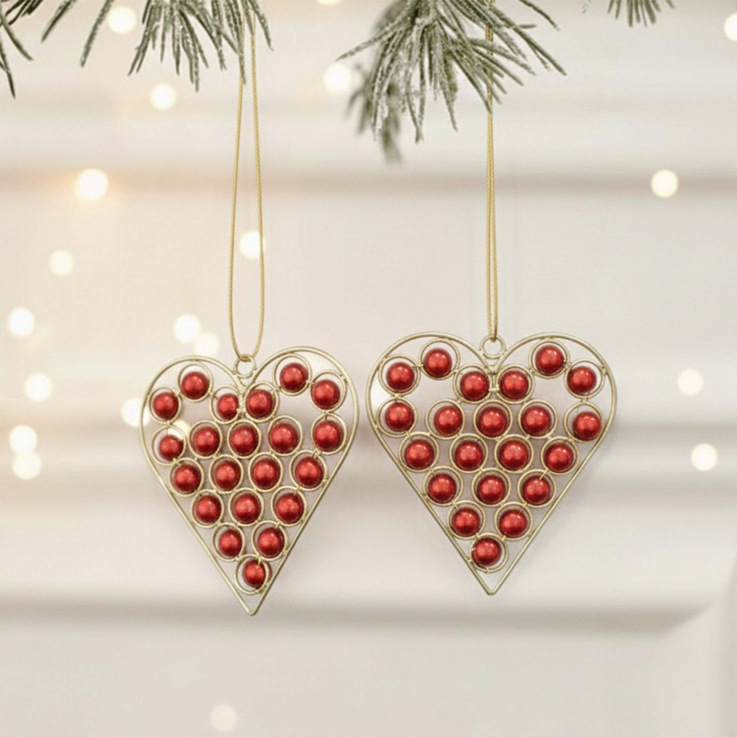 Crimson Charm Heart Ornament KaariTales
