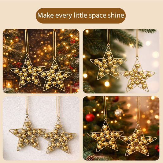 Gold Finish Wire Star Hanger - Pack of 2 KaariTales