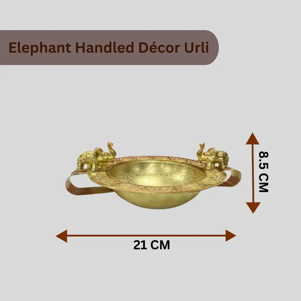Elephant Handled Décor Urli - KaariTales