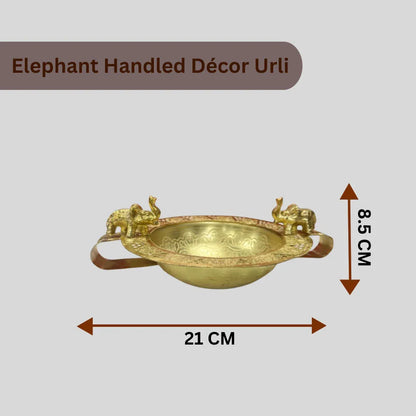 Elephant Handled Décor Urli - KaariTales