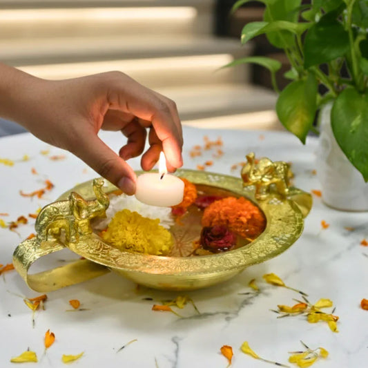 Elephant Handled Décor Urli - KaariTales