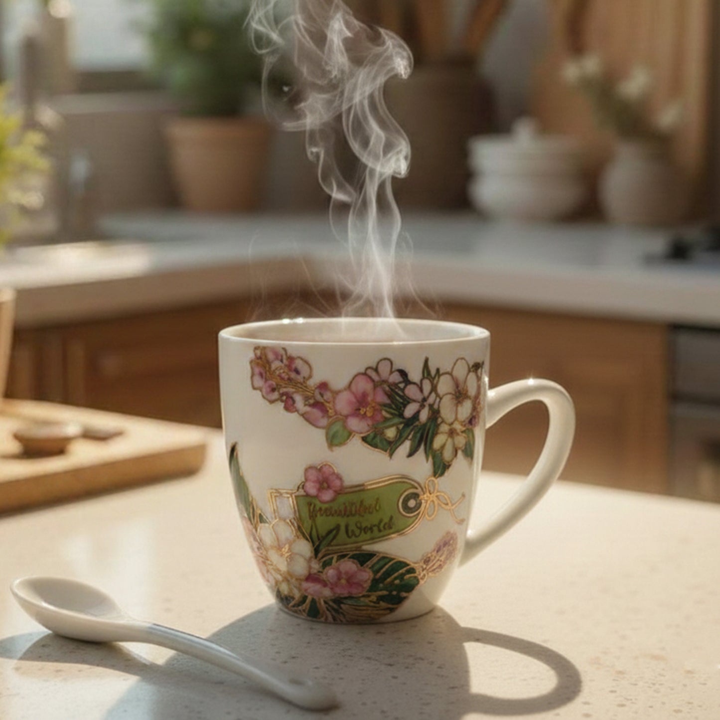Floral Ceramic Mug - KaariTales