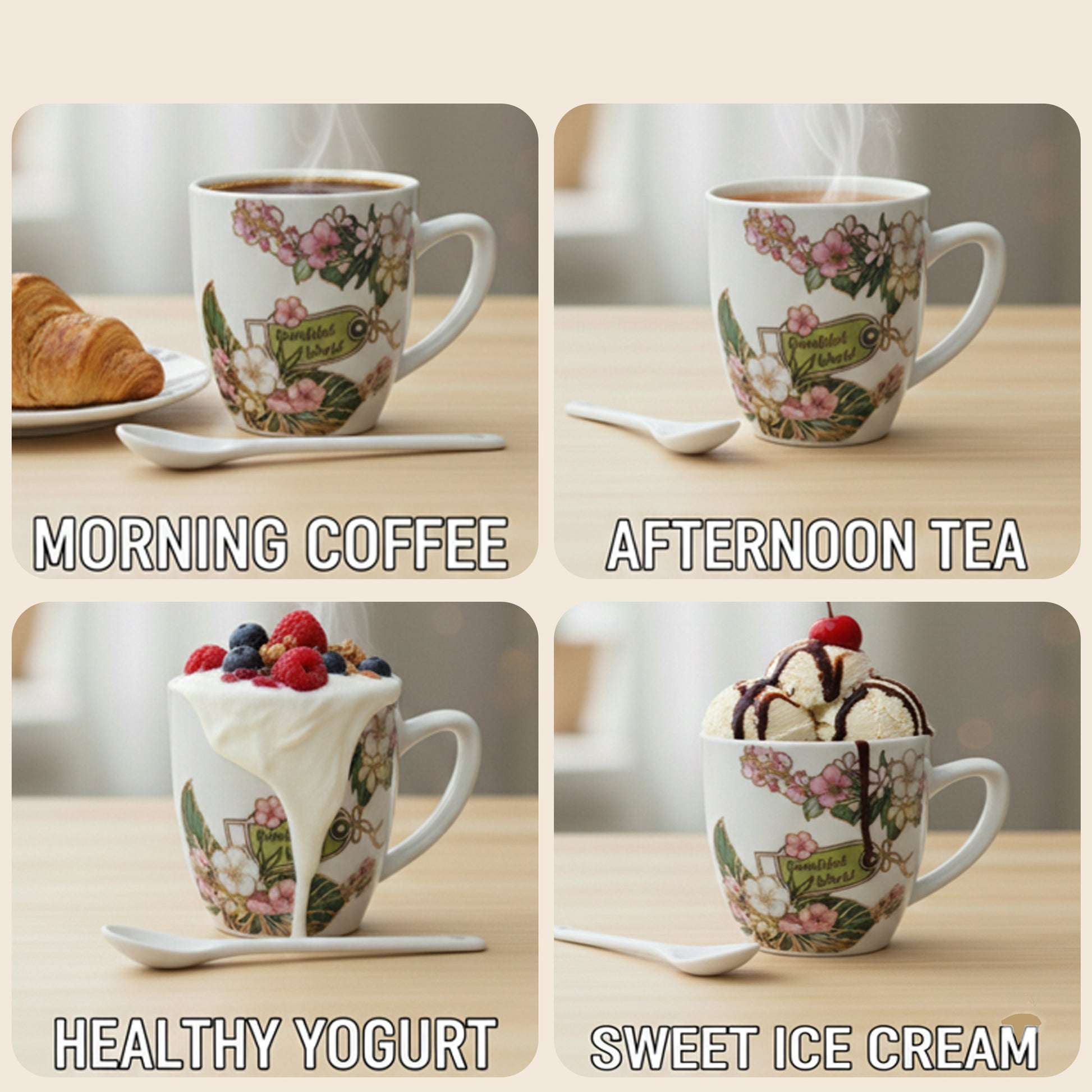 Floral Ceramic Mug - KaariTales