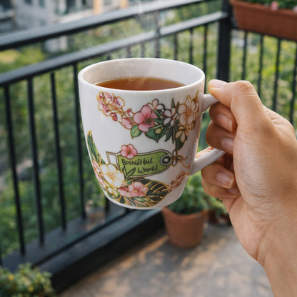 Floral Ceramic Mug - KaariTales