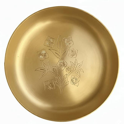 Hand-Engraved Brass Bloom Plate
