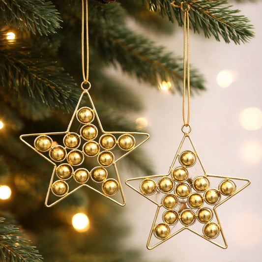 Gold Finish Wire Star Hanger - Pack of 2 KaariTales