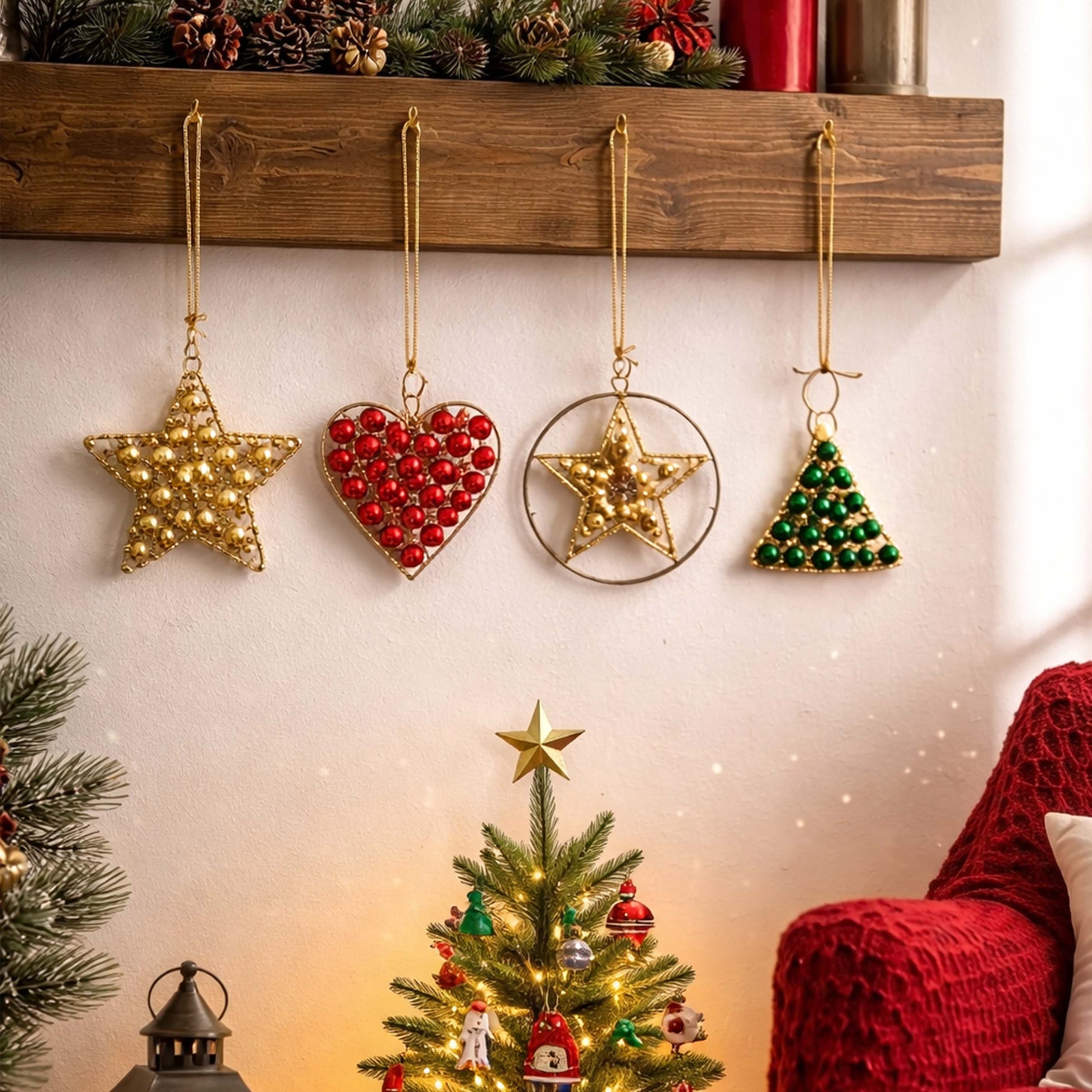 4 Unit Assorted Hanging Ornament KaariTales