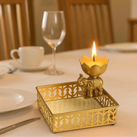 Lotus Glow Elephant Tray - KaariTales