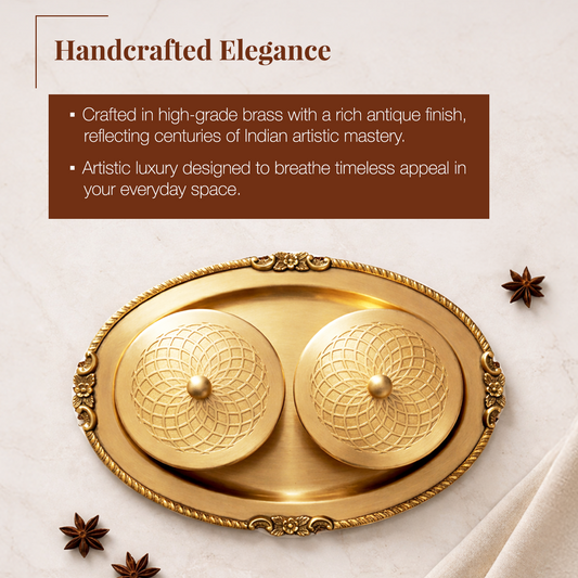 Heritage Brass Twin Bowl — the tray guests always ask about Kaari Tales