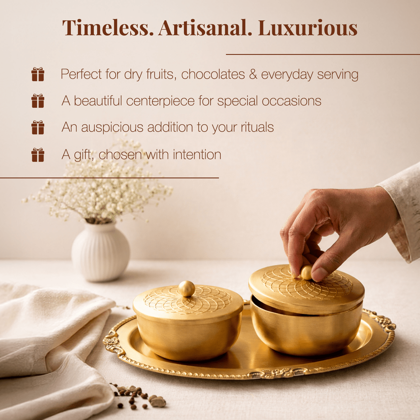 Heritage Brass Twin Bowl — the tray guests always ask about - KaariTales
