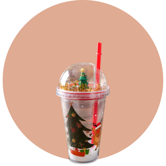 Christmas glitter sipper