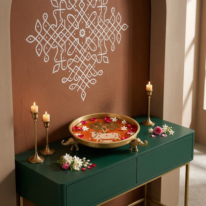Kamdhenu Tree of Life Decorative Urli