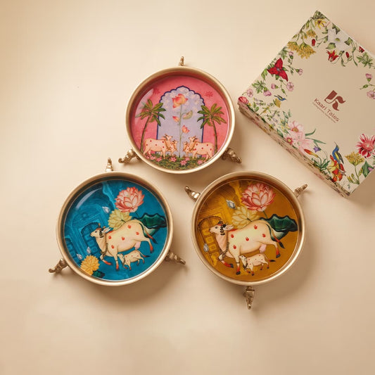 Pichwai Heritage Elephant Trio