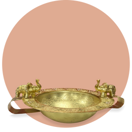 Elephant Handled Décor Urli