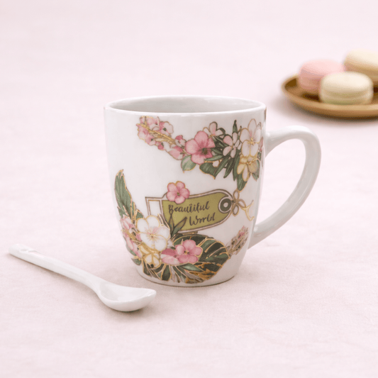 Floral Ceramic Mug - KaariTales