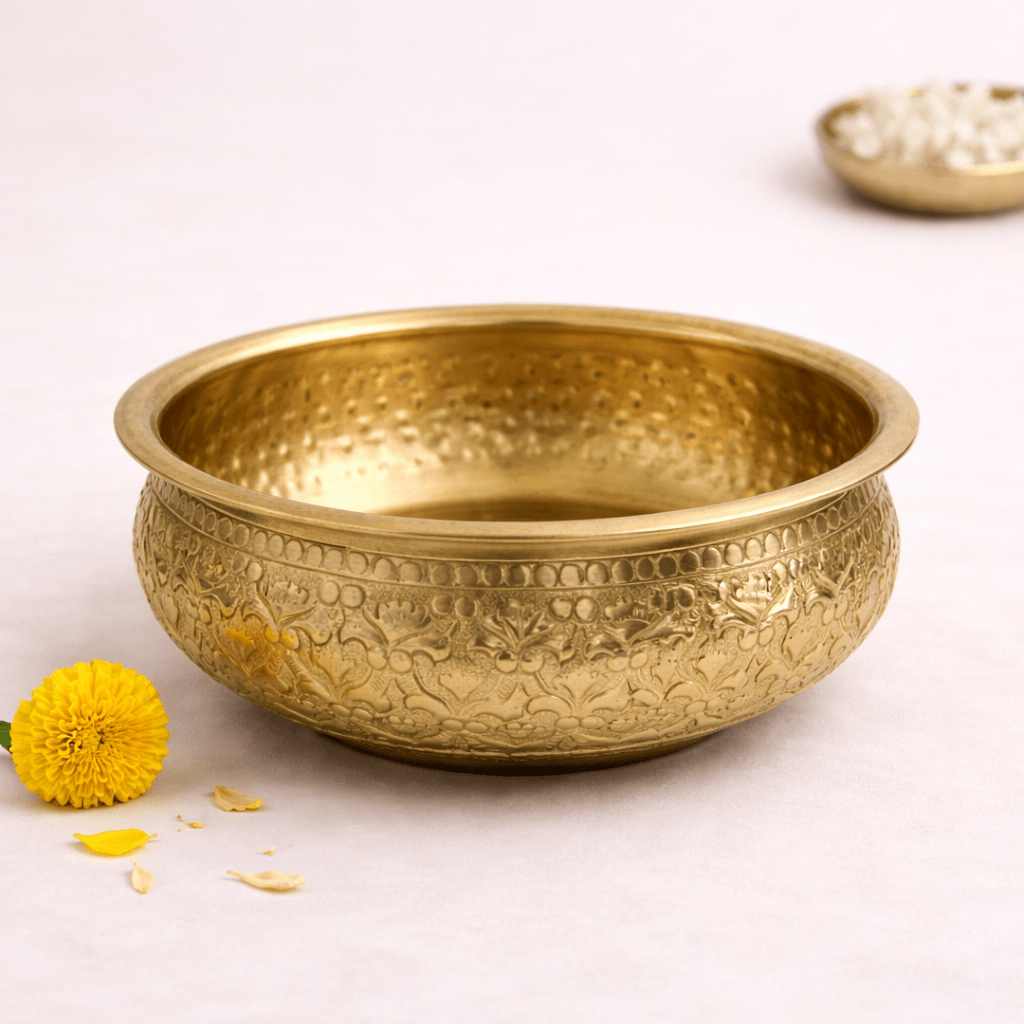 Golden Glow Urli – Timeless Festive Centerpiece - KaariTales