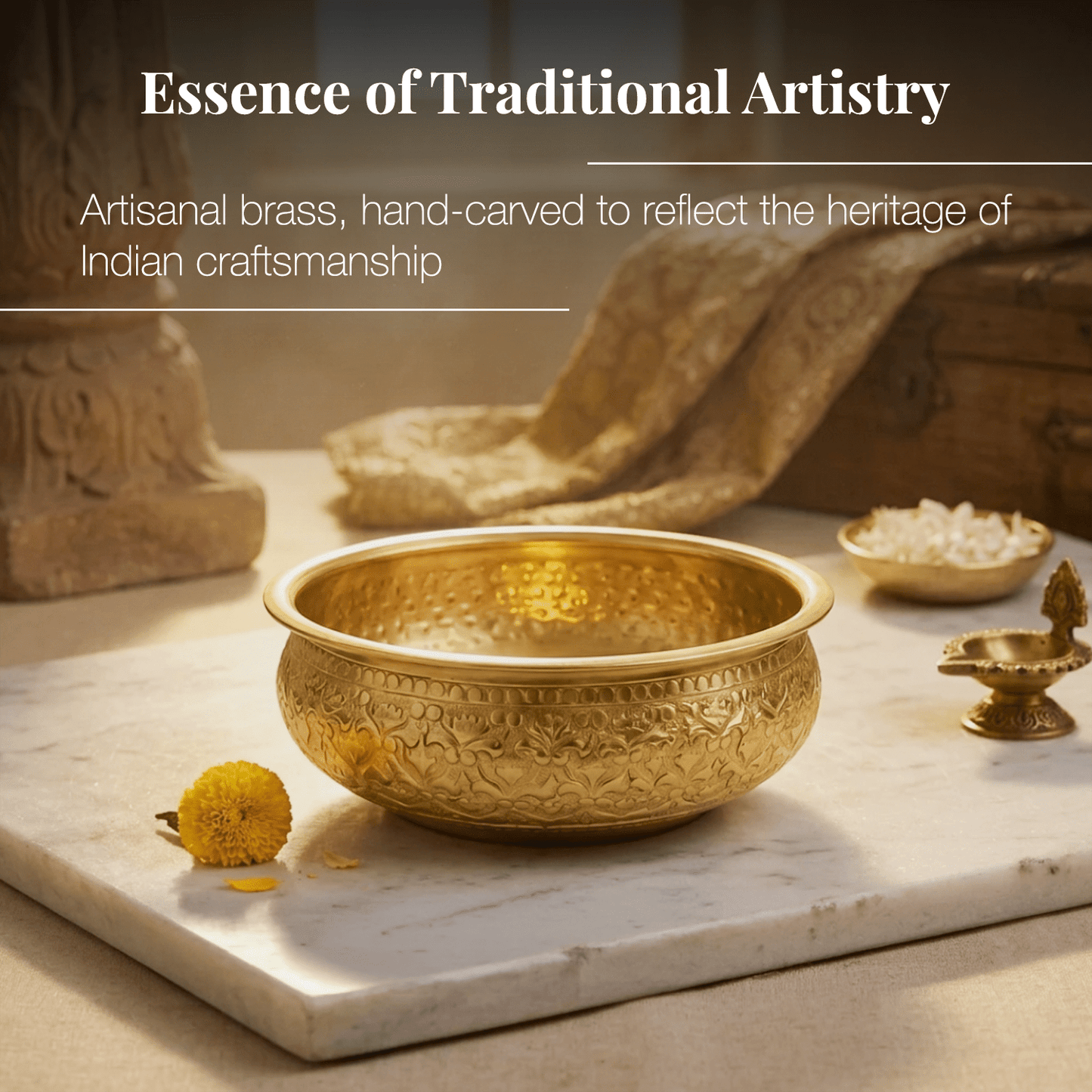 Golden Glow Urli – Timeless Festive Centerpiece - KaariTales