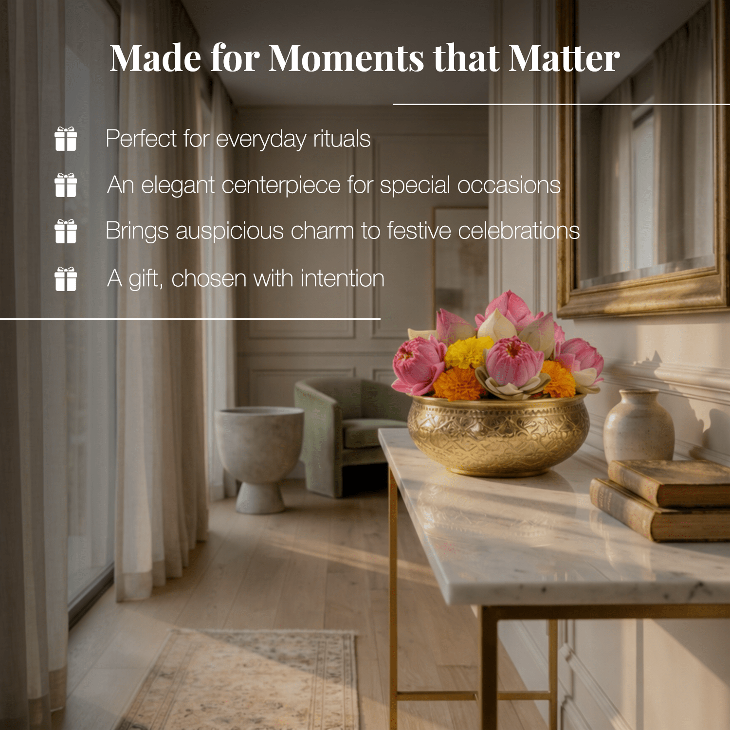 Golden Glow Urli – Timeless Festive Centerpiece - KaariTales