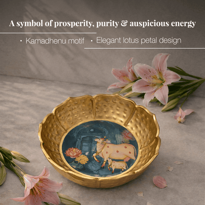 Kamadhenu Pichwai Art Urli - KaariTales
