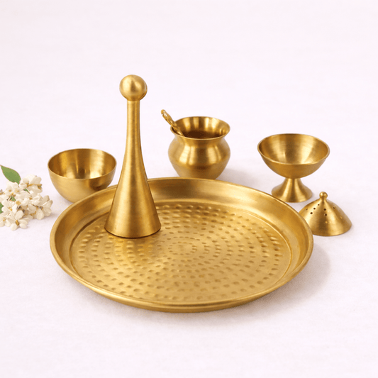 Heritage Brass Pooja Thali Set - KaariTales