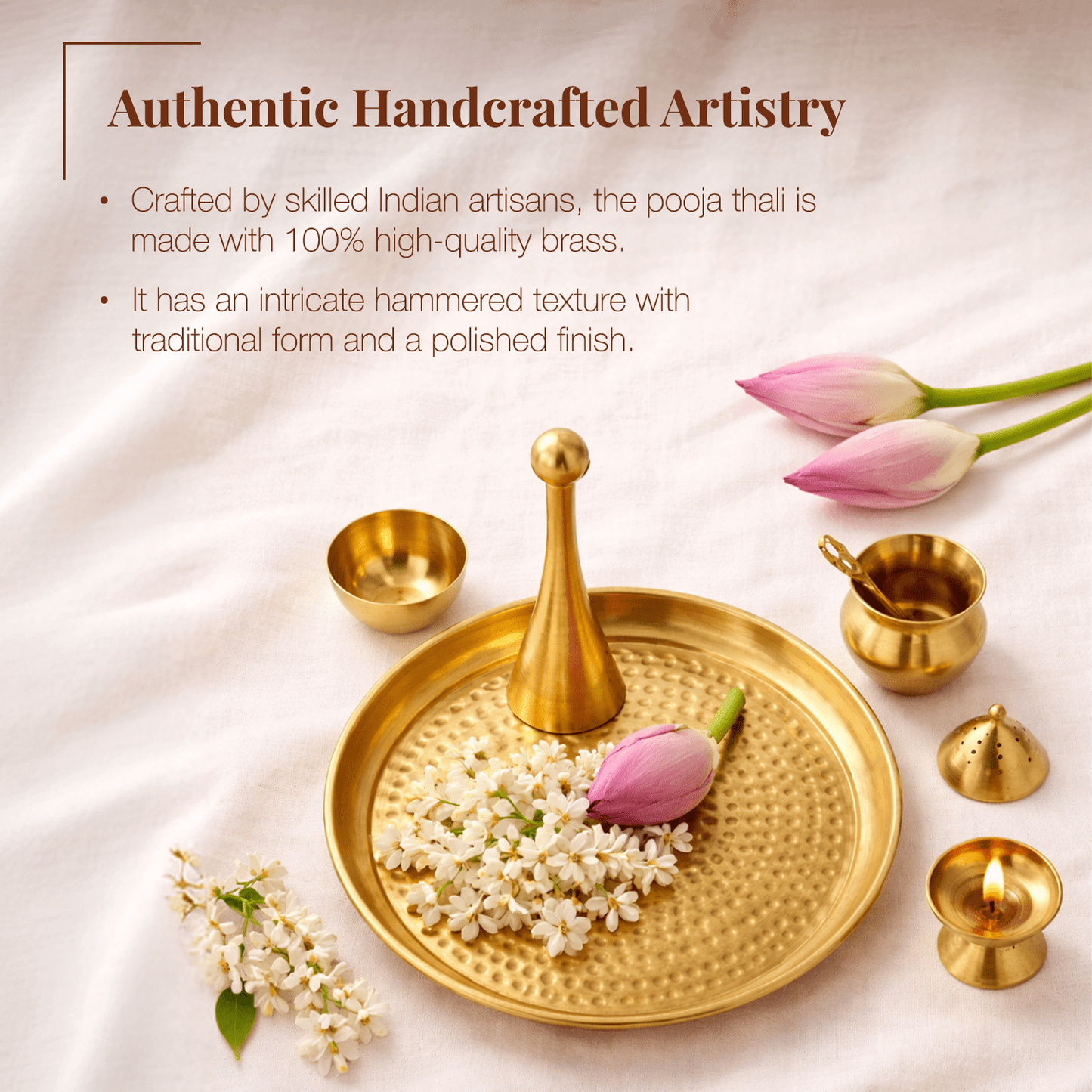 Heritage Brass Pooja Thali Set - KaariTales