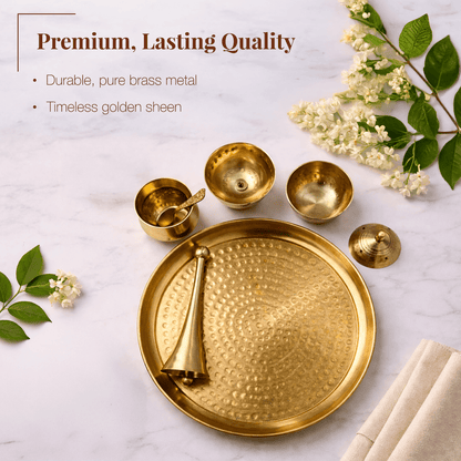 Heritage Brass Pooja Thali Set - KaariTales