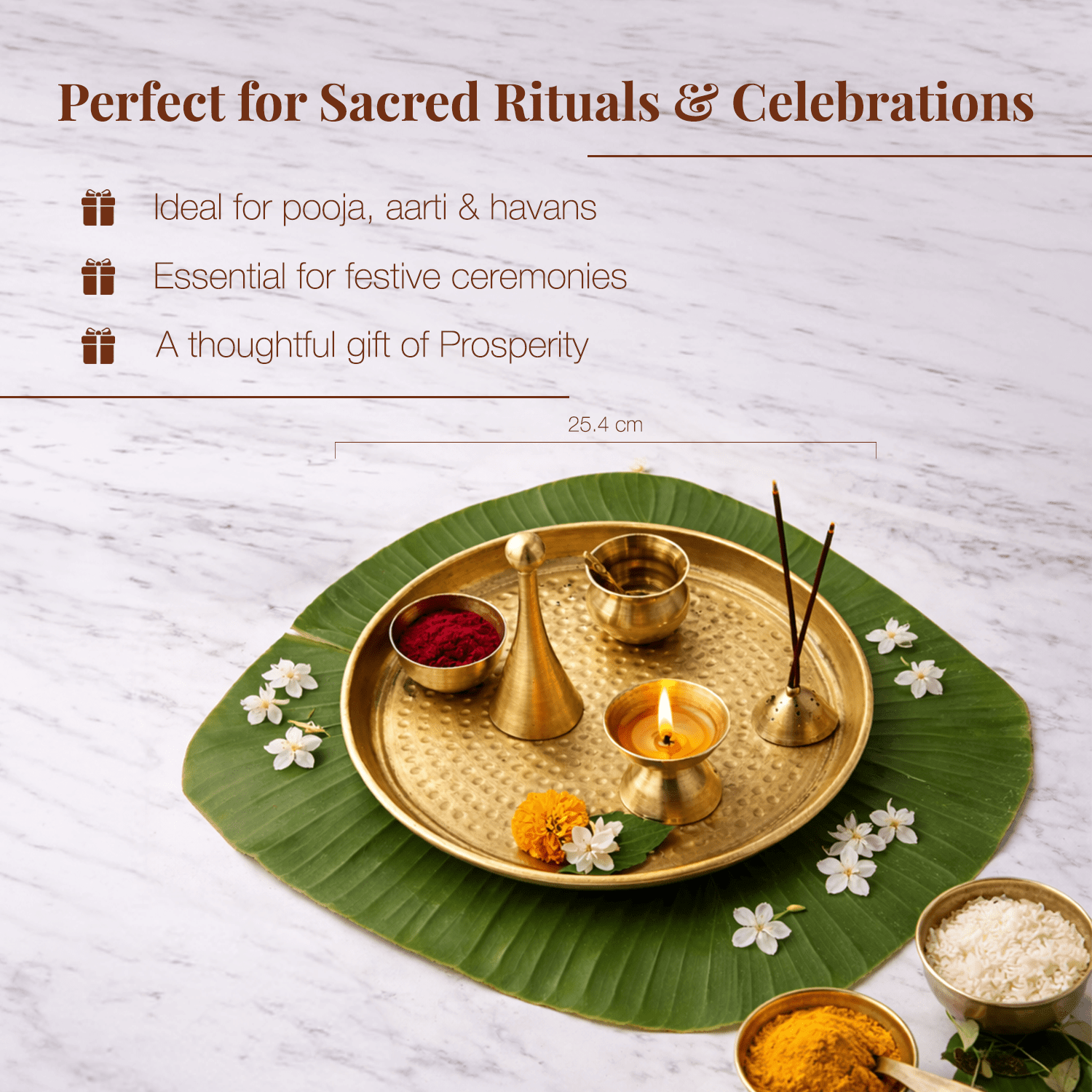 Heritage Brass Pooja Thali Set - KaariTales