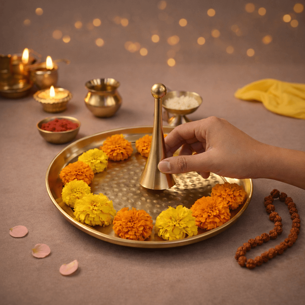 Heritage Brass Pooja Thali Set - KaariTales