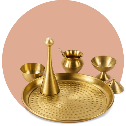 Heritage Brass Pooja Thali Set