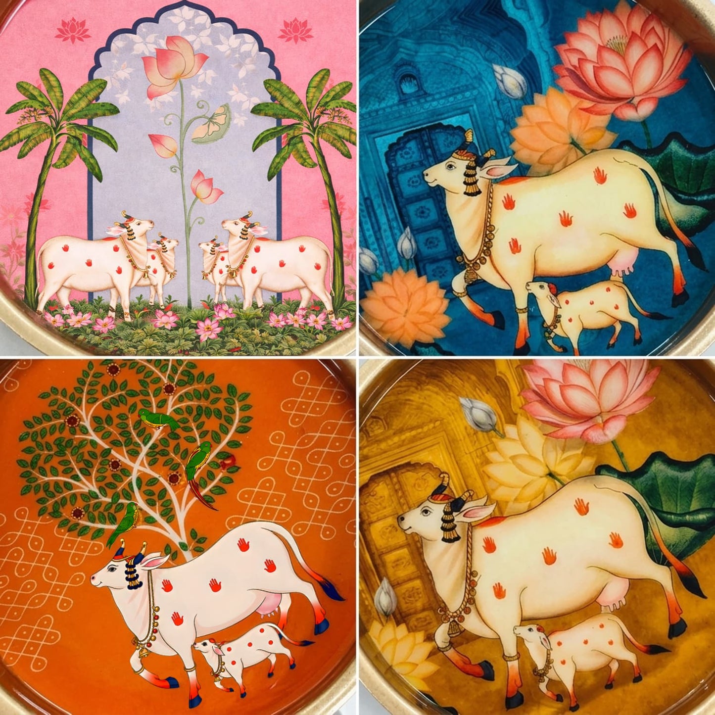 Kamadhenu Nature's Grace Decorative Urli Set of 4